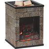 Candle Warmers Glass Fireplace Illumination Fragrance Warmer