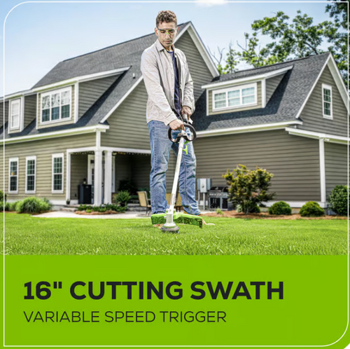 Greenworks 80V Cordless Battery String Trimmer (Attachment Capable) w/ 2.5 Ah Battery & Charger